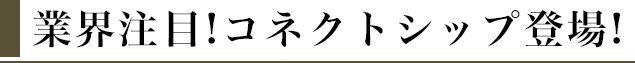 業界注目!コネクトシップ登場!